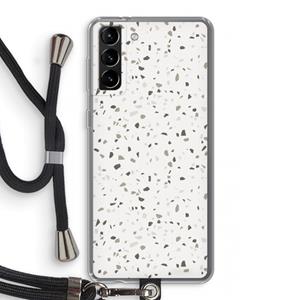 CaseCompany Terrazzo N°14: Samsung Galaxy S21 Plus Transparant Hoesje met koord