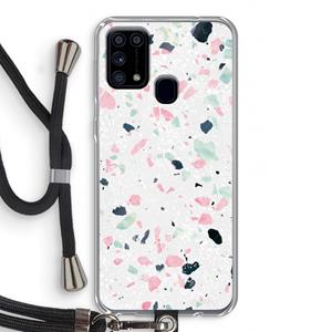 CaseCompany Terrazzo N°3: Samsung Galaxy M31 Transparant Hoesje met koord