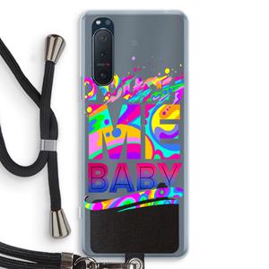 CaseCompany Touch Me: Sony Xperia 5 II Transparant Hoesje met koord