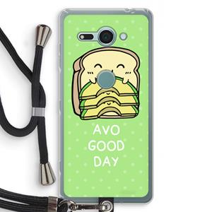 CaseCompany Avo Good Day: Sony Xperia XZ2 Compact Transparant Hoesje met koord