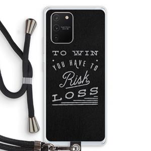 CaseCompany Risk loss: Samsung Galaxy S10 Lite Transparant Hoesje met koord