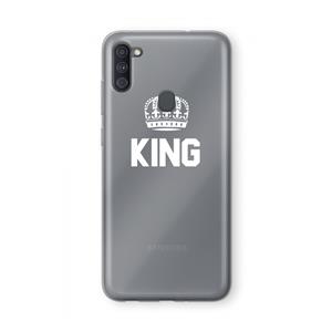 CaseCompany King zwart: Samsung Galaxy A11 Transparant Hoesje