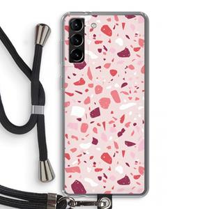 CaseCompany Terrazzo N°15: Samsung Galaxy S21 Plus Transparant Hoesje met koord