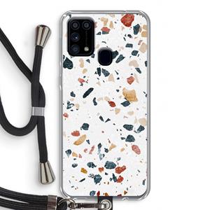 CaseCompany Terrazzo N°4: Samsung Galaxy M31 Transparant Hoesje met koord