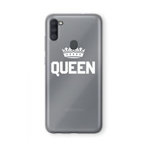 CaseCompany Queen zwart: Samsung Galaxy A11 Transparant Hoesje
