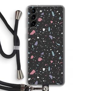 CaseCompany Terrazzo N°16: Samsung Galaxy S21 Plus Transparant Hoesje met koord