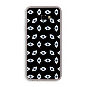 CaseCompany Eyes pattern: Samsung Galaxy J4 Plus Transparant Hoesje