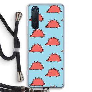 CaseCompany Dinosawrr: Sony Xperia 5 II Transparant Hoesje met koord