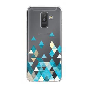CaseCompany Gekleurde driehoekjes blauw: Samsung Galaxy A6 Plus (2018) Transparant Hoesje