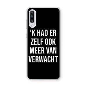 CaseCompany Meer verwacht - Zwart: Samsung Galaxy A70 Transparant Hoesje