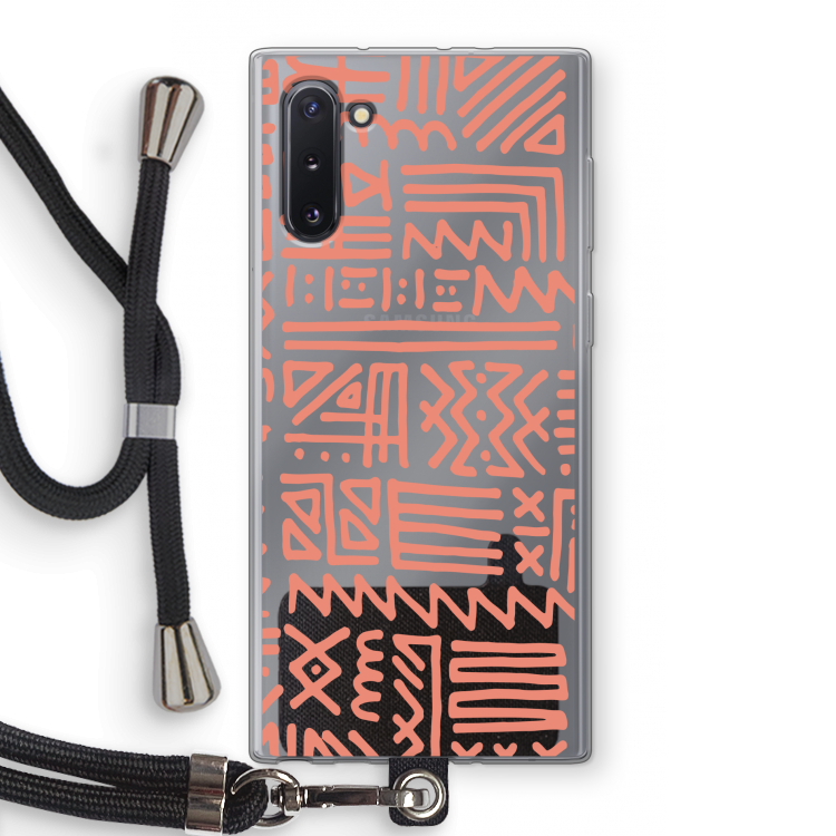 CaseCompany Marrakech Pink: Samsung Galaxy Note 10 Transparant Hoesje met koord