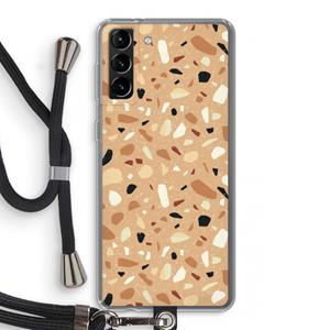 CaseCompany Terrazzo N°17: Samsung Galaxy S21 Plus Transparant Hoesje met koord