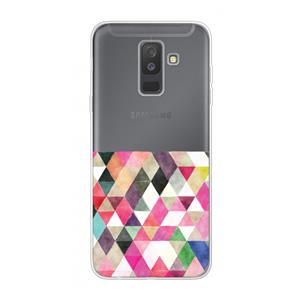 CaseCompany Gekleurde driehoekjes: Samsung Galaxy A6 Plus (2018) Transparant Hoesje