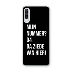 CaseCompany Da ziede van hier - Zwart: Samsung Galaxy A70 Transparant Hoesje