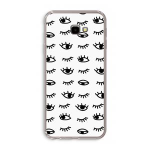 CaseCompany Eye pattern #2: Samsung Galaxy J4 Plus Transparant Hoesje