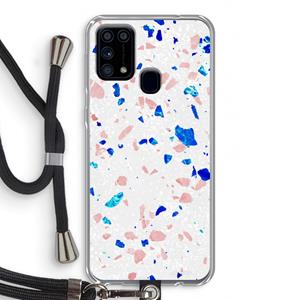 CaseCompany Terrazzo N°6: Samsung Galaxy M31 Transparant Hoesje met koord