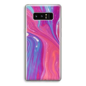 CaseCompany Paarse stroom: Samsung Galaxy Note 8 Transparant Hoesje