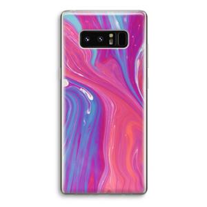 CaseCompany Paarse stroom: Samsung Galaxy Note 8 Transparant Hoesje