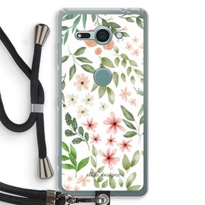 CaseCompany Botanical sweet flower heaven: Sony Xperia XZ2 Compact Transparant Hoesje met koord