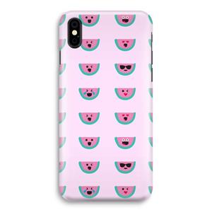 CaseCompany Smiley watermeloenprint: iPhone X Volledig Geprint Hoesje