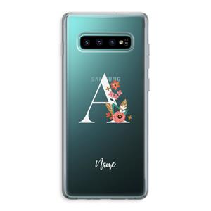 CaseCompany Pink Bouquet: Samsung Galaxy S10 Plus Transparant Hoesje