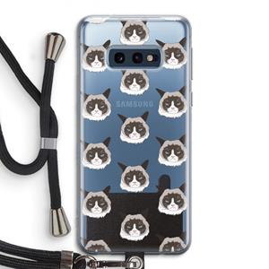 CaseCompany It's a Purrr Case: Samsung Galaxy S10e Transparant Hoesje met koord