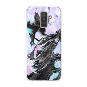 CaseCompany Pastel zwart: Samsung Galaxy A6 Plus (2018) Transparant Hoesje