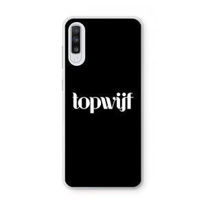 CaseCompany Topwijf Zwart: Samsung Galaxy A70 Transparant Hoesje