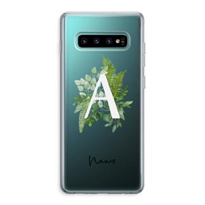 CaseCompany Green Brush: Samsung Galaxy S10 Plus Transparant Hoesje
