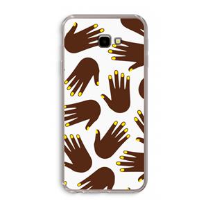 CaseCompany Hands dark: Samsung Galaxy J4 Plus Transparant Hoesje