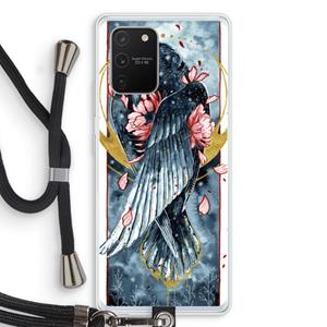 CaseCompany Golden Raven: Samsung Galaxy S10 Lite Transparant Hoesje met koord