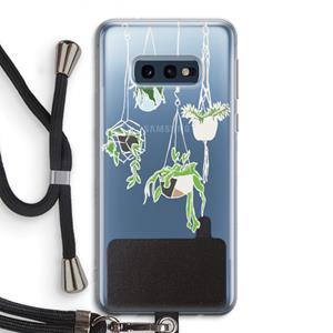 CaseCompany Hang In There: Samsung Galaxy S10e Transparant Hoesje met koord