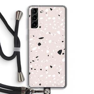 CaseCompany Terrazzo N°20: Samsung Galaxy S21 Plus Transparant Hoesje met koord