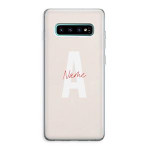 CaseCompany Strawberry Milkshake: Samsung Galaxy S10 Plus Transparant Hoesje