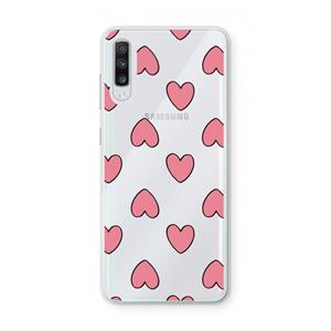 CaseCompany Ondersteboven verliefd: Samsung Galaxy A70 Transparant Hoesje