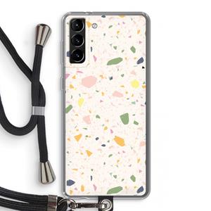CaseCompany Terrazzo N°21: Samsung Galaxy S21 Plus Transparant Hoesje met koord