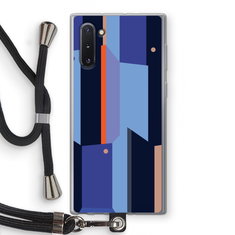 CaseCompany Gestalte 3: Samsung Galaxy Note 10 Transparant Hoesje met koord