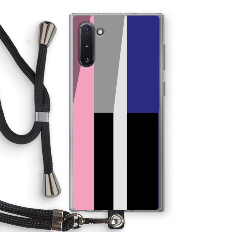 CaseCompany Gestalte 4: Samsung Galaxy Note 10 Transparant Hoesje met koord