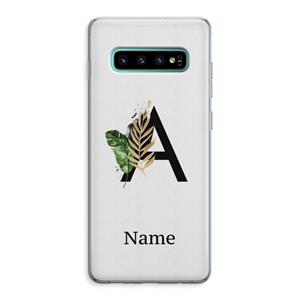 CaseCompany Charcoal Flora: Samsung Galaxy S10 Plus Transparant Hoesje