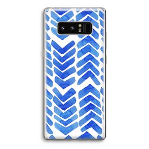 CaseCompany Blauwe pijlen: Samsung Galaxy Note 8 Transparant Hoesje