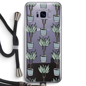 CaseCompany Boompje: Samsung Galaxy S8 Transparant Hoesje met koord