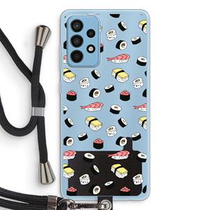 CaseCompany Sushi time: Samsung Galaxy A52 Transparant Hoesje met koord