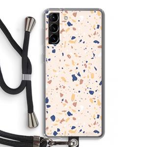 CaseCompany Terrazzo N°23: Samsung Galaxy S21 Plus Transparant Hoesje met koord