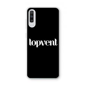 CaseCompany Topvent Zwart: Samsung Galaxy A70 Transparant Hoesje