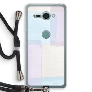 CaseCompany Square pastel: Sony Xperia XZ2 Compact Transparant Hoesje met koord