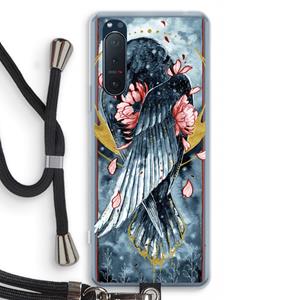 CaseCompany Golden Raven: Sony Xperia 5 II Transparant Hoesje met koord