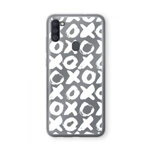 CaseCompany XOXO: Samsung Galaxy A11 Transparant Hoesje