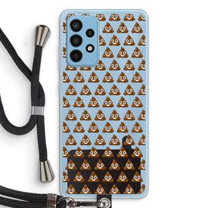 CaseCompany Poop emoji: Samsung Galaxy A52 Transparant Hoesje met koord