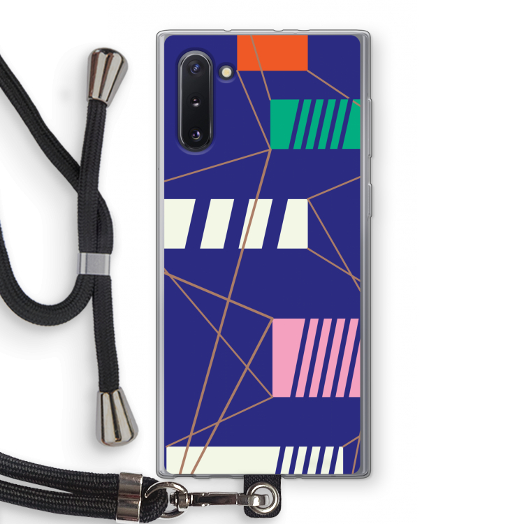 CaseCompany Gestalte 5: Samsung Galaxy Note 10 Transparant Hoesje met koord