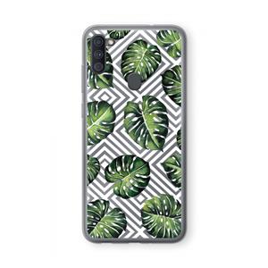 CaseCompany Geometrische jungle: Samsung Galaxy A11 Transparant Hoesje